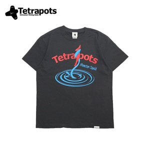 Tetrapots[테트라포트] 무늬오징어 티셔츠 먹물/바닐라화이트 TPT-040