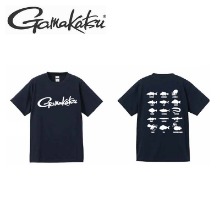 Gamakatsu[가마가츠] 낚시복 사카나 티셔츠 (필기체 로고) GM-3588  네이비 ★해외 전용 컬러★