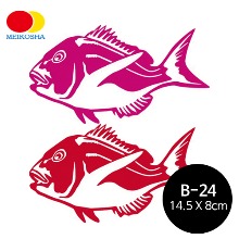 MEIKOSHA[메이코사] B-24(8X14.5cm) 참돔 타이라바 스티커